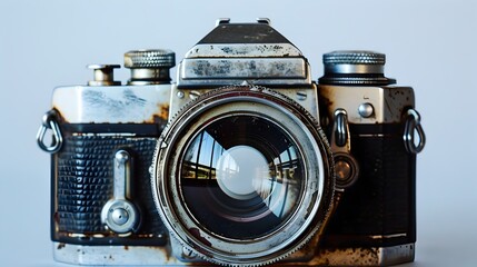 Vintage Camera Lens Symbol of Visual Communication in Marketing