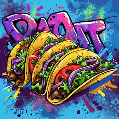 Dogg'd Taco Tuesday A Colorful Celebration of Tasty Tacos Generative AI