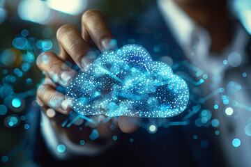 room with cables and servers, Cloud computing, technologies of internet, computer technologies, AI