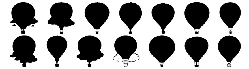 Balloon silhouette set vector design big pack of illustration and icon