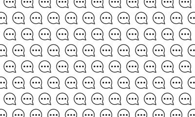 Speech bubble icons pattern on white background. Vector Illustration
