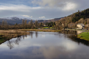 Ben Ledi from the river Teith at Callander