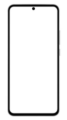 mockup Smartphone, mobile phone, blank screen, isolated on white background, full depth of field