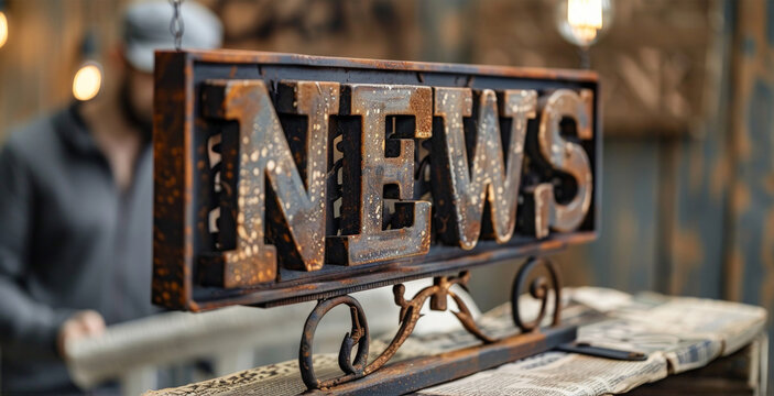 News concept image with "NEWS" sign