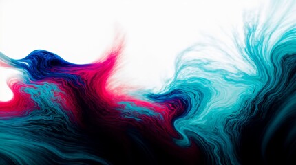 Vibrant swirling patterns of pink and turquoise exude dynamic fluidity 