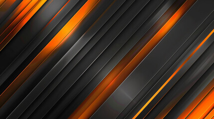 Black and Tangerine with templates metal texture soft lines tech gradient abstract diagonal background 