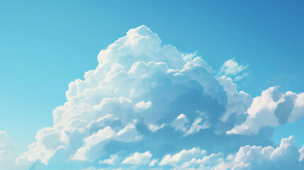 천국, 하얀 구름들, 뭉게구름, 파란 하늘, 맑은 하늘, 아름다운 하늘 - obrazy, fototapety, plakaty