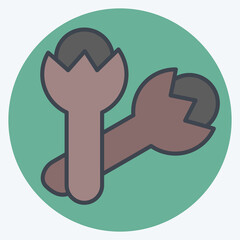 Icon Cloves. related to Herbs and Spices symbol. color mate style. simple design editable. simple illustration