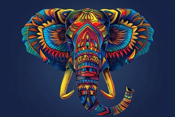 Colorful Elephant Artwork A Vibrant Tribute to the Monthly Trend of Colorful Creativity Generative AI - obrazy, fototapety, plakaty
