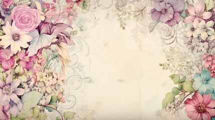 floral vintage background