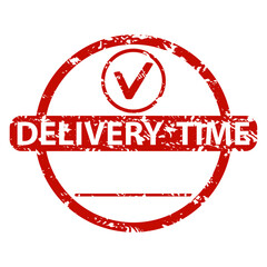 Delivery time rubber stamp