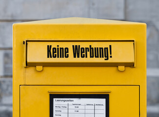 Fototapeta premium Keine Werbung Briefkasten