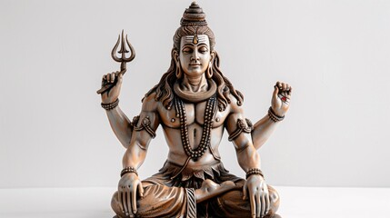 Hindu God Statue with Trendy Necklace Generative AI