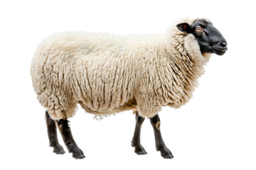 sheep isolated on white