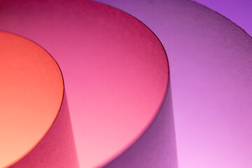 When I roll paper into many circles, I create a background with a sheet of paper and lights made up of different colors.
