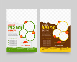 Food Flyer A4 size Vector Design Template