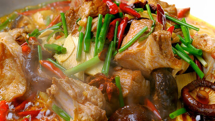 Sweet and spicy, stir -fry, fabric, pork ribs, spices, oil spicy,