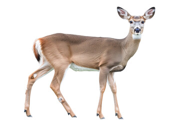 roe deer isolated on white - obrazy, fototapety, plakaty