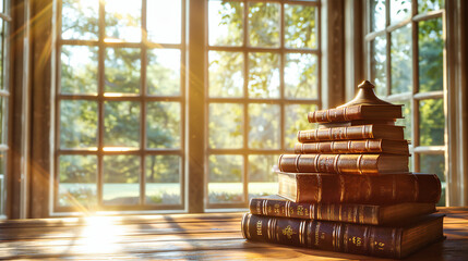 The Librarys Quiet Majesty, Stacks of Wisdom Waiting to be Discovered, The Timeless Appeal of Bound...
