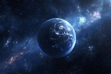 Fototapeta premium Starry Nova: Spiral Galaxy Amidst Celestial Brilliance