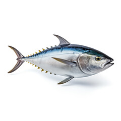 Obraz premium tuna fish on white background сreated with Generative Ai