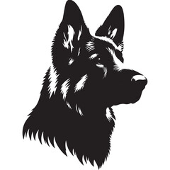 Vector Silhouette of German Shepherd Dog
Keywords: