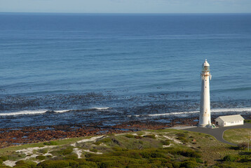 Slangkop Lighthouse and Western Cape coast, Kommetjie, Cape Town, South Africa