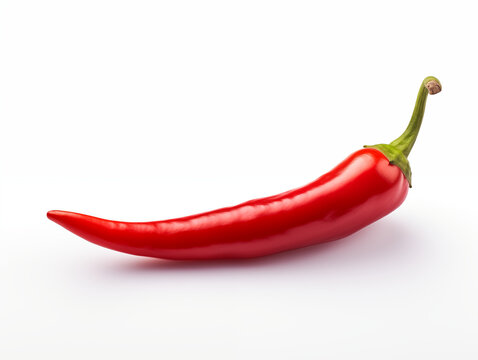 Red hot chili pepper isolated on white background. Generative ai