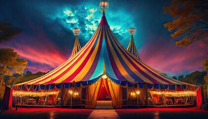 circus tent background - obrazy, fototapety, plakaty