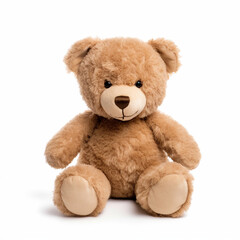 soft toy, teddy bear on a white background сreated with Generative Ai