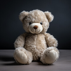soft toy, teddy bear on a white background сreated with Generative Ai