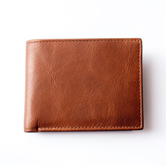 man's wallet on a white background сreated with Generative Ai