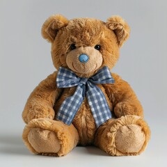 Cute Teddy Bear: Children's Toy on a White Background