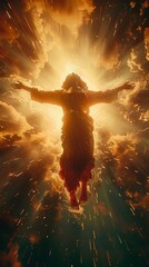 The ascension of Jesus Christ into heaven