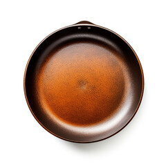 frying pan on a white background сreated with Generative Ai
