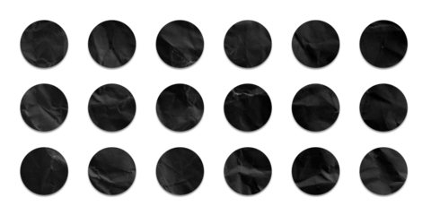 circle paper sticker set or empty sale tag	