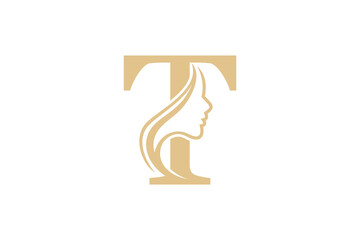beauty women element design with letter combination