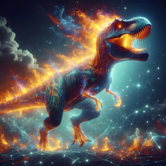 Obraz na płótnie Canvas Holographic T-Rex 🦖