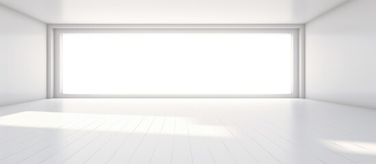 A illustration of an empty room with white walls and a window letting in sunlight. The simplicity of the room creates a sense of openness and calmness.