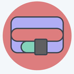 Icon Belt. related to Fashion symbol. color mate style. simple design editable. simple illustration