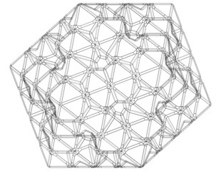 Wireframe Shape Icosahedron Flake 3D print model