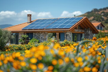 Panel solar energy photovoltaic power roof