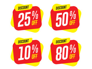 Price tags vector collection. Ribbon sale banners isolated. New collection offers. Vector Illustration