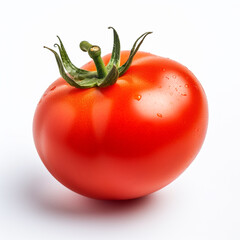 Tomato on a white background сreated with Generative Ai