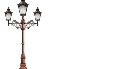 Various types of street lamps isolated on transparent backgrounds - obrazy, fototapety, plakaty