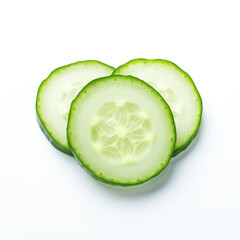 cucumber on a white background сreated with Generative Ai
