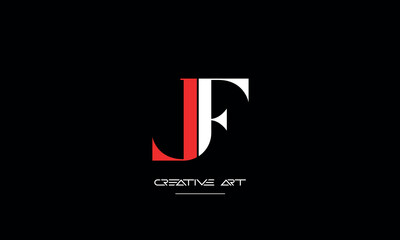 FJ,, JF, F, J abstract letters logo monogram