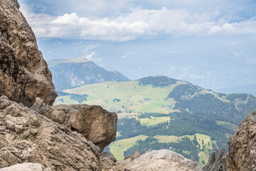 Langkofel (Sassolungo) landscape on the Dolomites mountains, South Tyrol, Italy