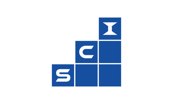 SCI initial letter financial logo design vector template. economics, growth, meter, range, profit, loan, graph, finance, benefits, economic, increase, arrow up, grade, grew up, topper, company, scale