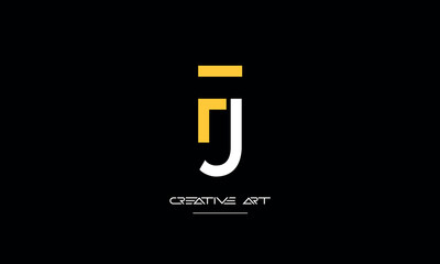FJ,, JF, F, J abstract letters logo monogram - obrazy, fototapety, plakaty